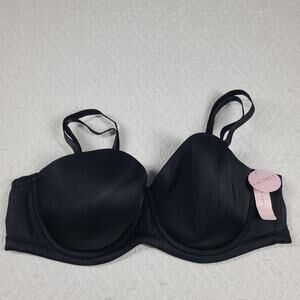 Cacique Strapless Multi wear adjustable straps bra size 44b black NWT